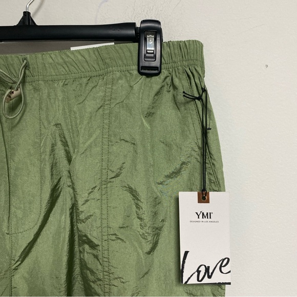 YMI Women’s Parachute Pull on Pants Sweed Seaweed Size XL - Picture 3 of 6